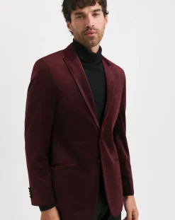 Jacamo Velvet Satin Lapel Blazer Regular