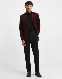 Jacamo Velvet Satin Lapel Blazer Regular
