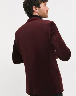 Jacamo Velvet Satin Lapel Blazer Regular