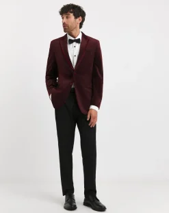 Jacamo Velvet Satin Lapel Blazer Regular