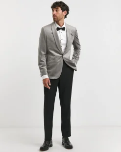 Jacamo Velvet Satin Lapel Shawl Collar Blazer