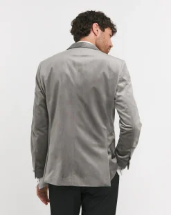 Jacamo Velvet Satin Lapel Shawl Collar Blazer
