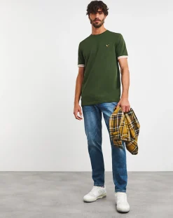 Voi Contrast Sleeve Cuff T-Shirt