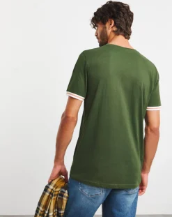 Voi Contrast Sleeve Cuff T-Shirt