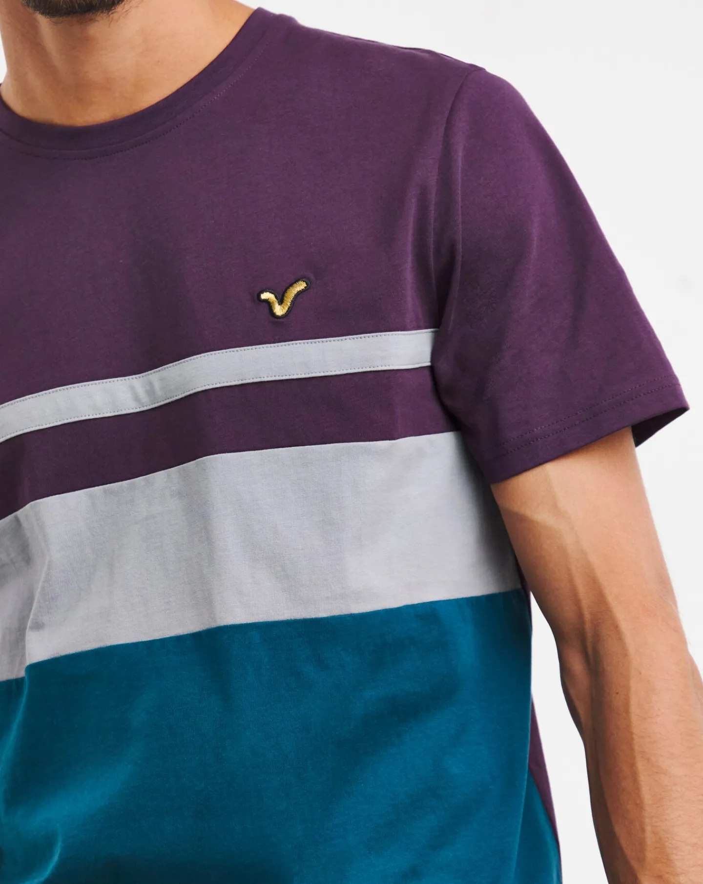Jacamo Voi Stripe T-Shirt Long Length