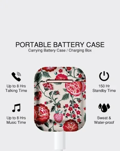 VQ Wren Wireless Earbuds - Cath Kidston Strawberry Garden