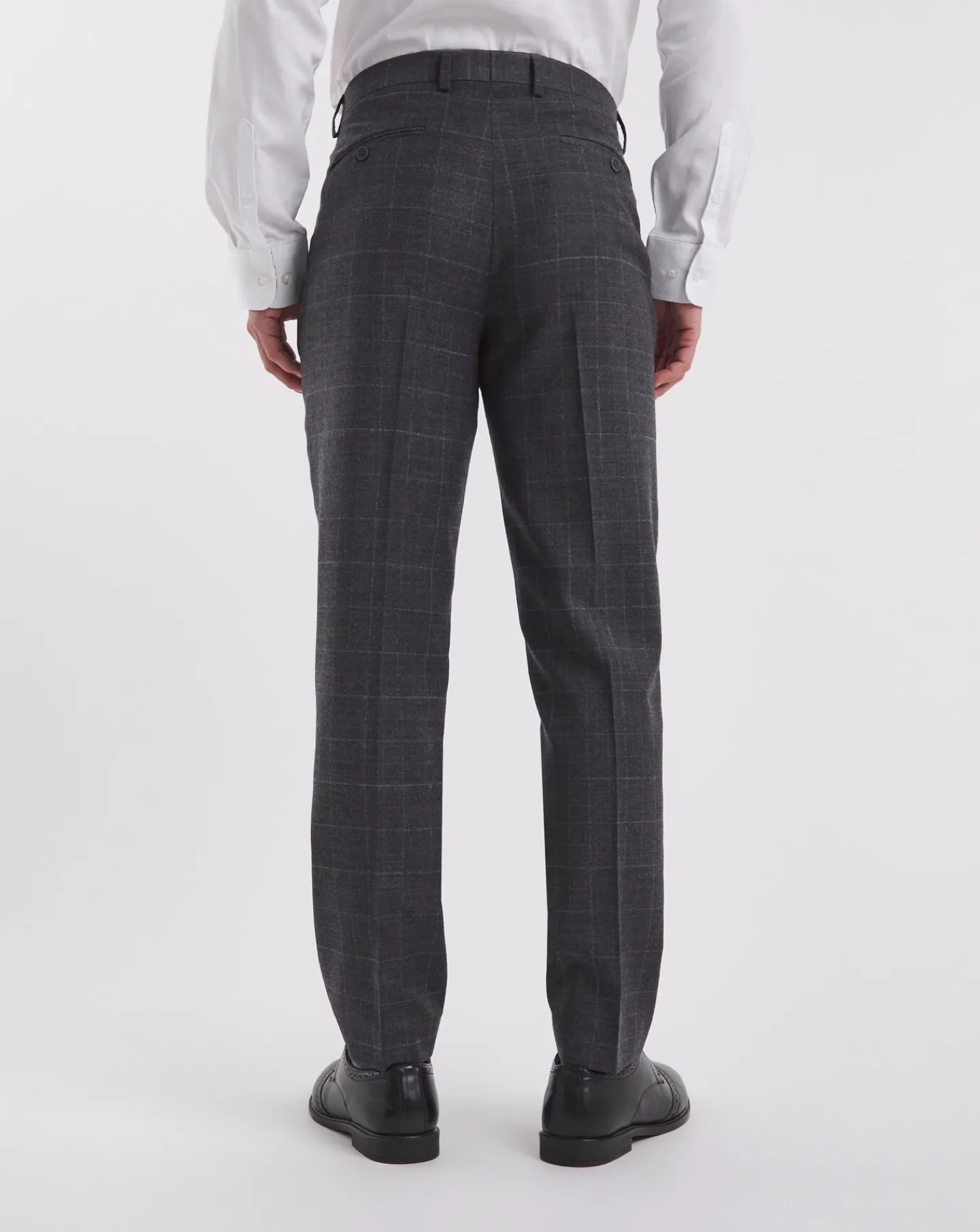 William Hunt Flannel Check Suit Trouser