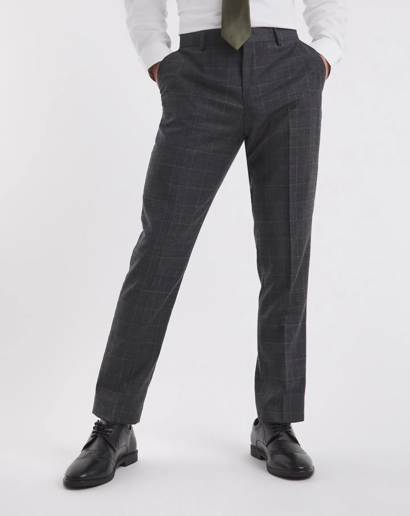 William Hunt Flannel Check Suit Trouser