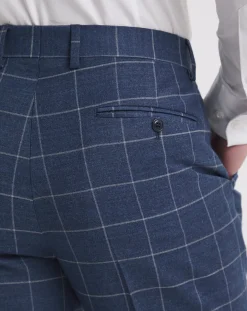 William Hunt Flannel Check Suit Trouser