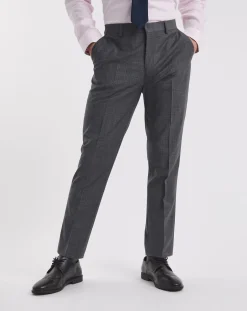 William Hunt Textured Grey Suit Trouser