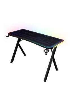 X Rocker Lumio Compact Gaming Desk with 3-Sided App-Controlled LED Lighting