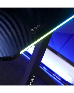 X Rocker Lumio Compact Gaming Desk with 3-Sided App-Controlled LED Lighting