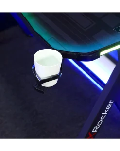X Rocker Lumio Compact Gaming Desk with 3-Sided App-Controlled LED Lighting