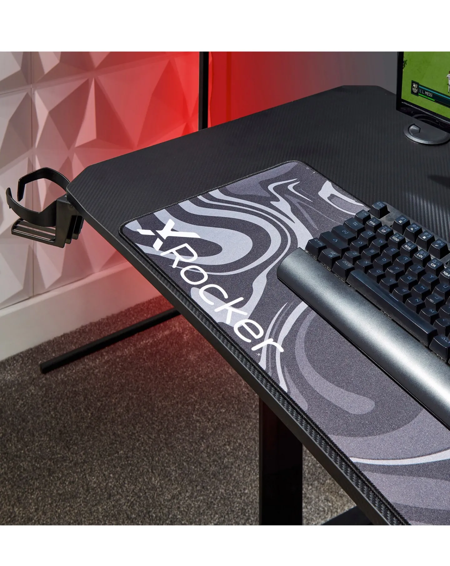 X Rocker Panther Low Profile Esports Gaming Desk